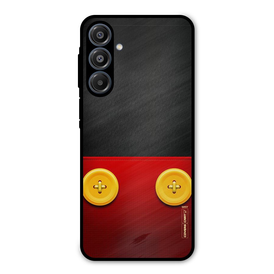 Yellow Button Metal Back Case for Galaxy A16 5G