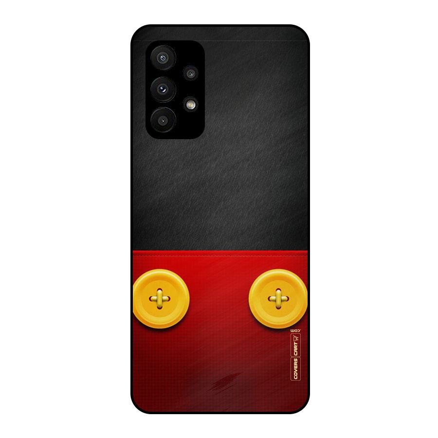 Yellow Button Metal Back Case for Galaxy A23