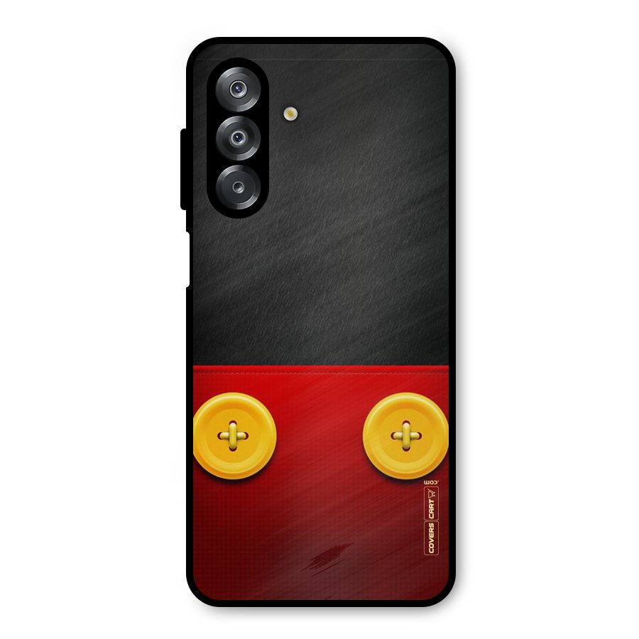 Yellow Button Metal Back Case for Galaxy A26