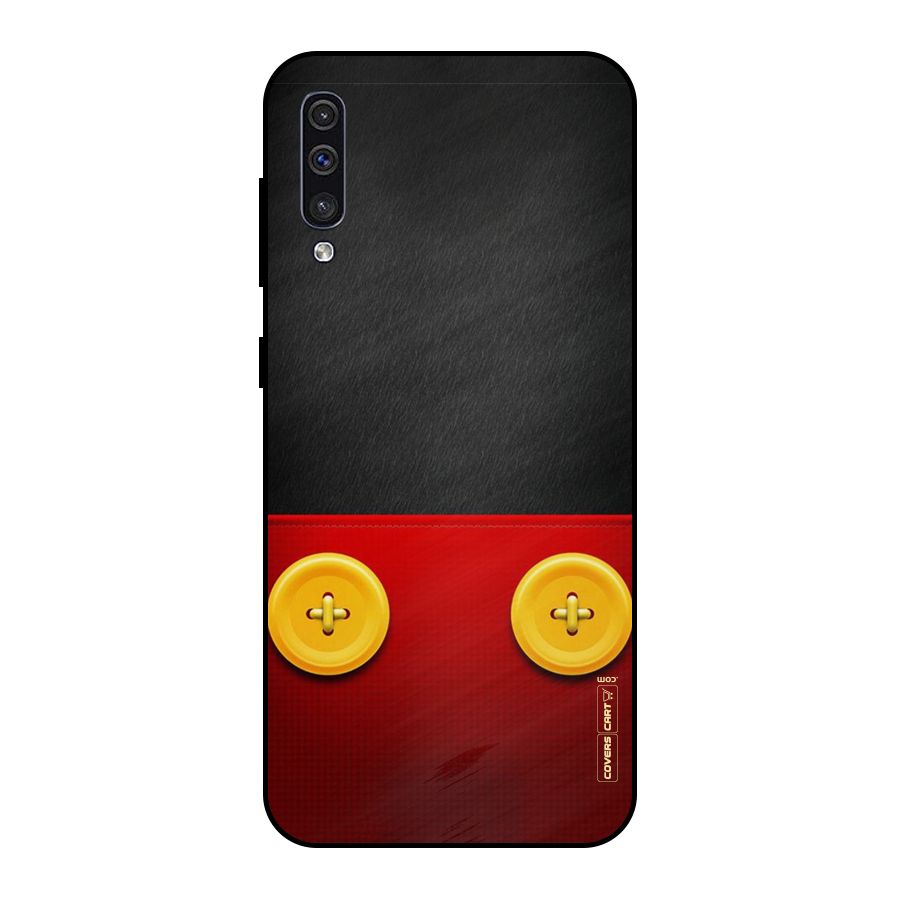 Yellow Button Metal Back Case for Galaxy A30s