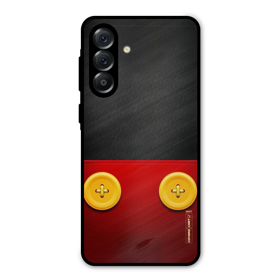 Yellow Button Metal Back Case for Galaxy A56