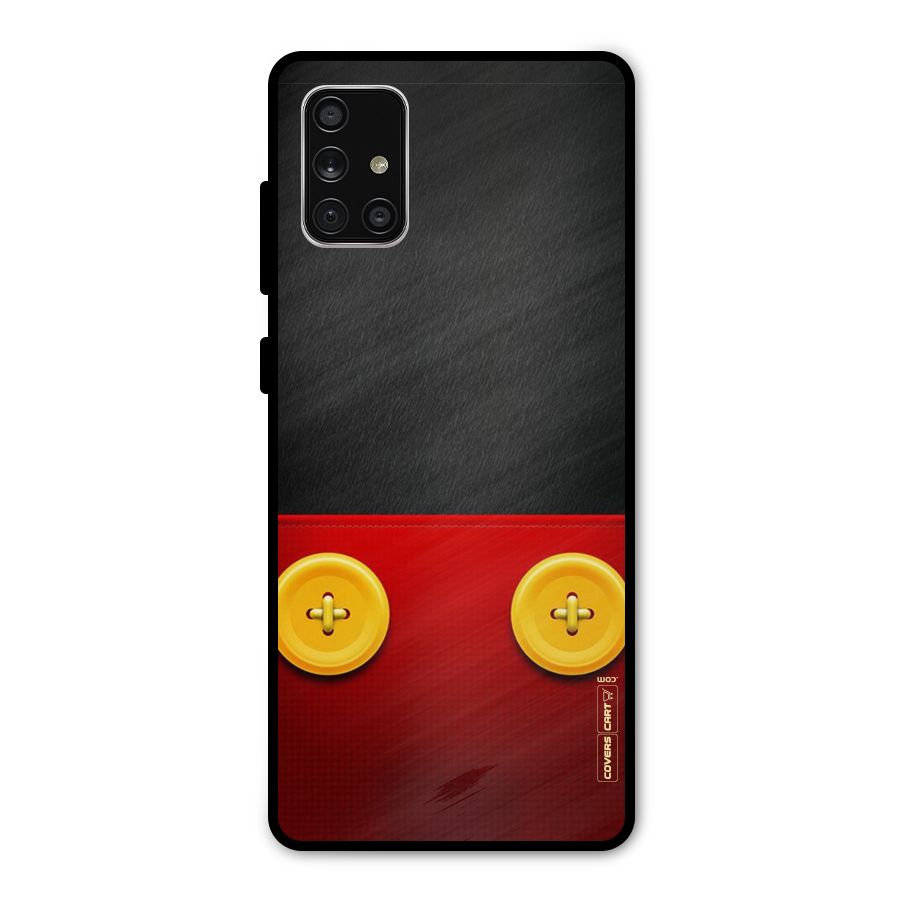 Yellow Button Metal Back Case for Galaxy A71