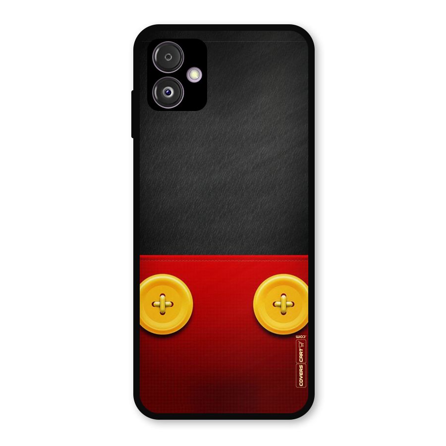 Yellow Button Metal Back Case for Galaxy F14