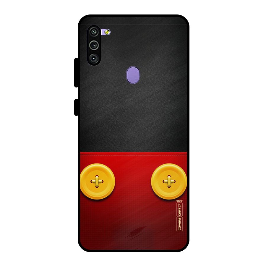 Yellow Button Metal Back Case for Galaxy M11