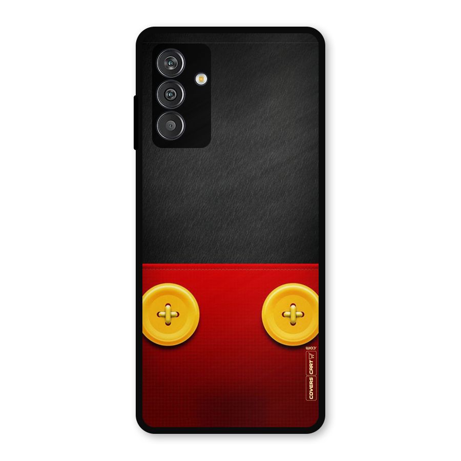 Yellow Button Metal Back Case for Galaxy M13