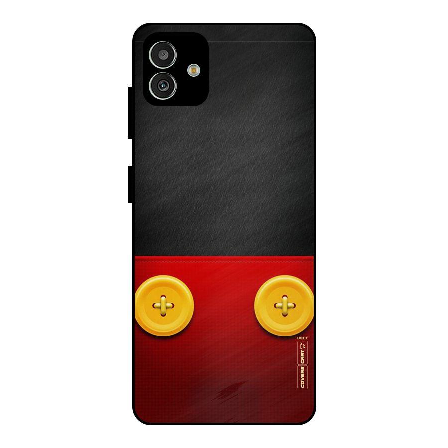 Yellow Button Metal Back Case for Galaxy M13 5G