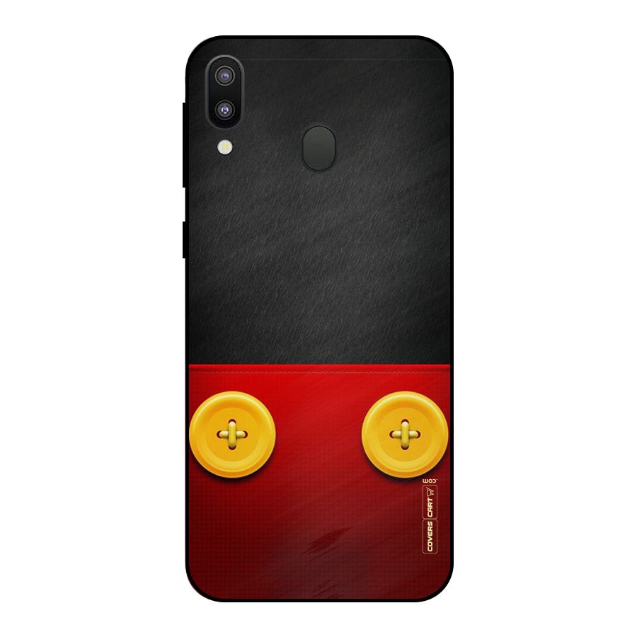 Yellow Button Metal Back Case for Galaxy M20