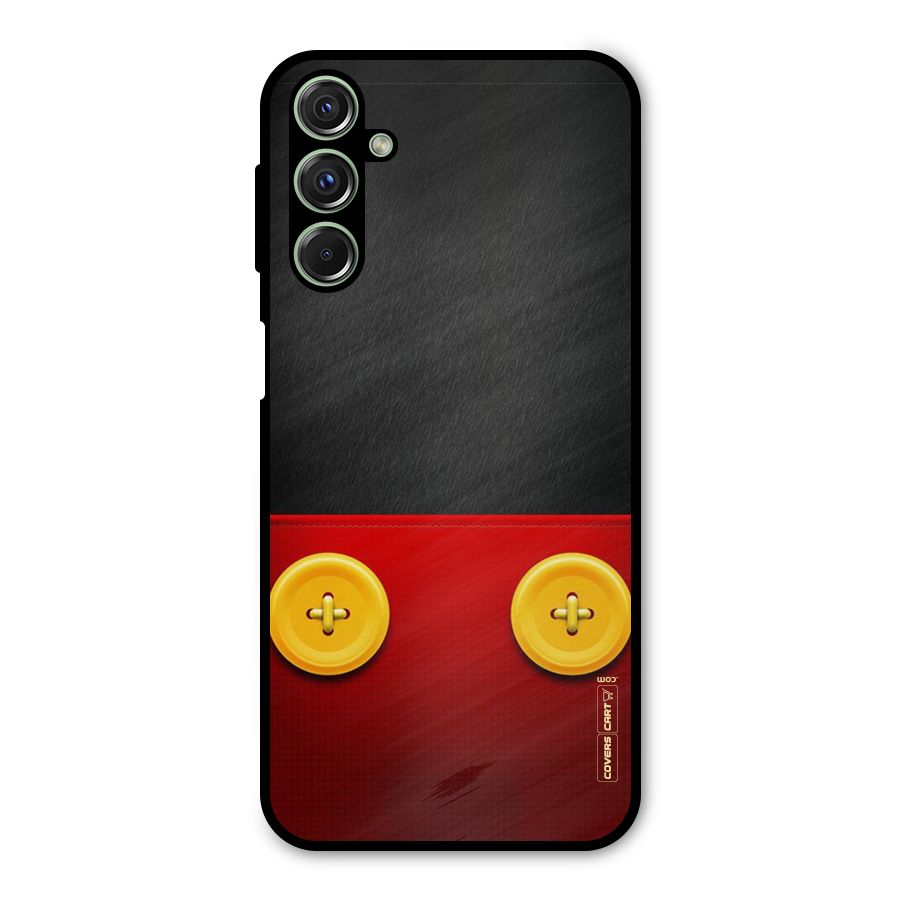 Yellow Button Metal Back Case for Galaxy M34
