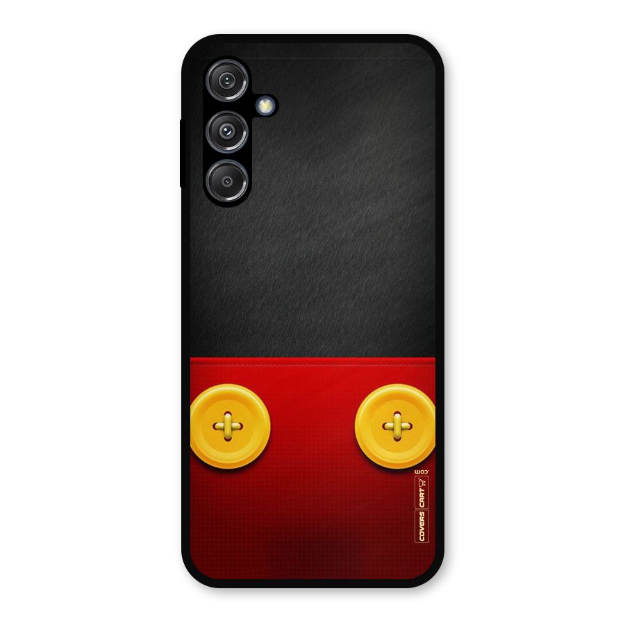 Yellow Button Metal Back Case for Galaxy M34 5G