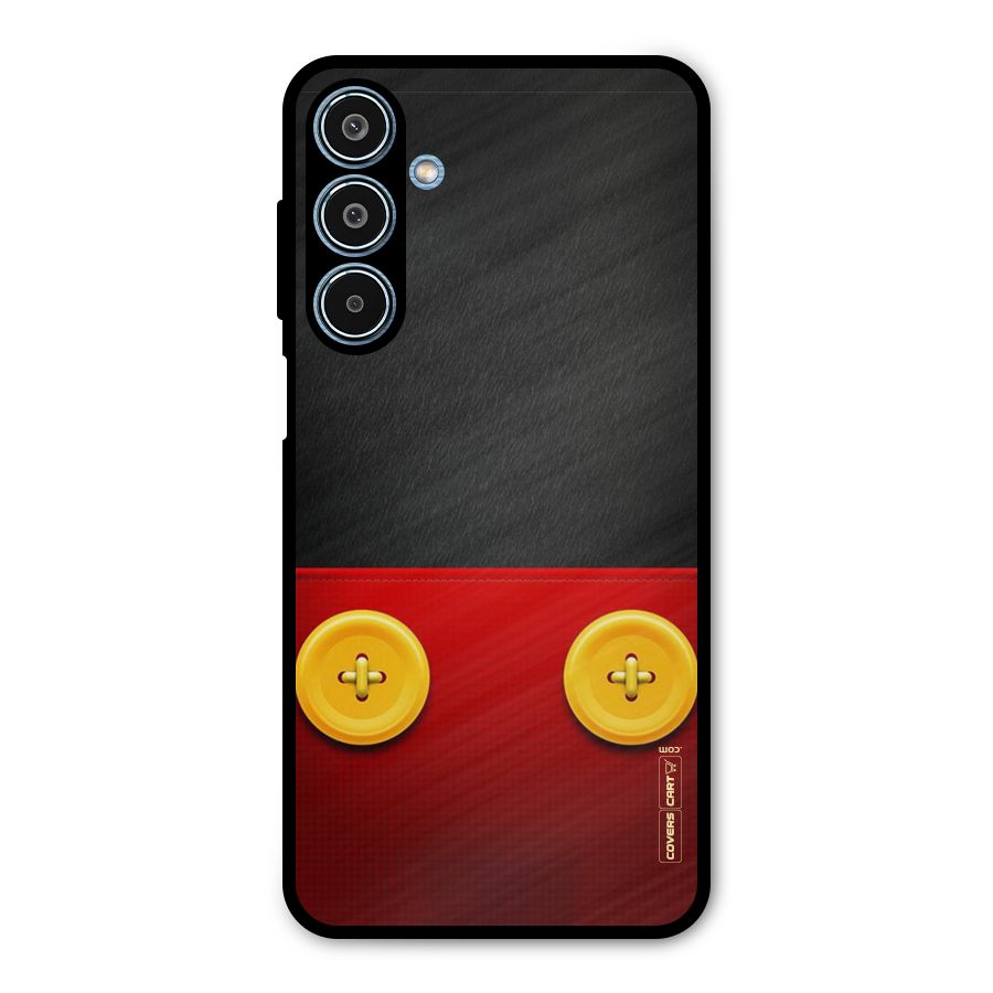 Yellow Button Metal Back Case for Galaxy M35