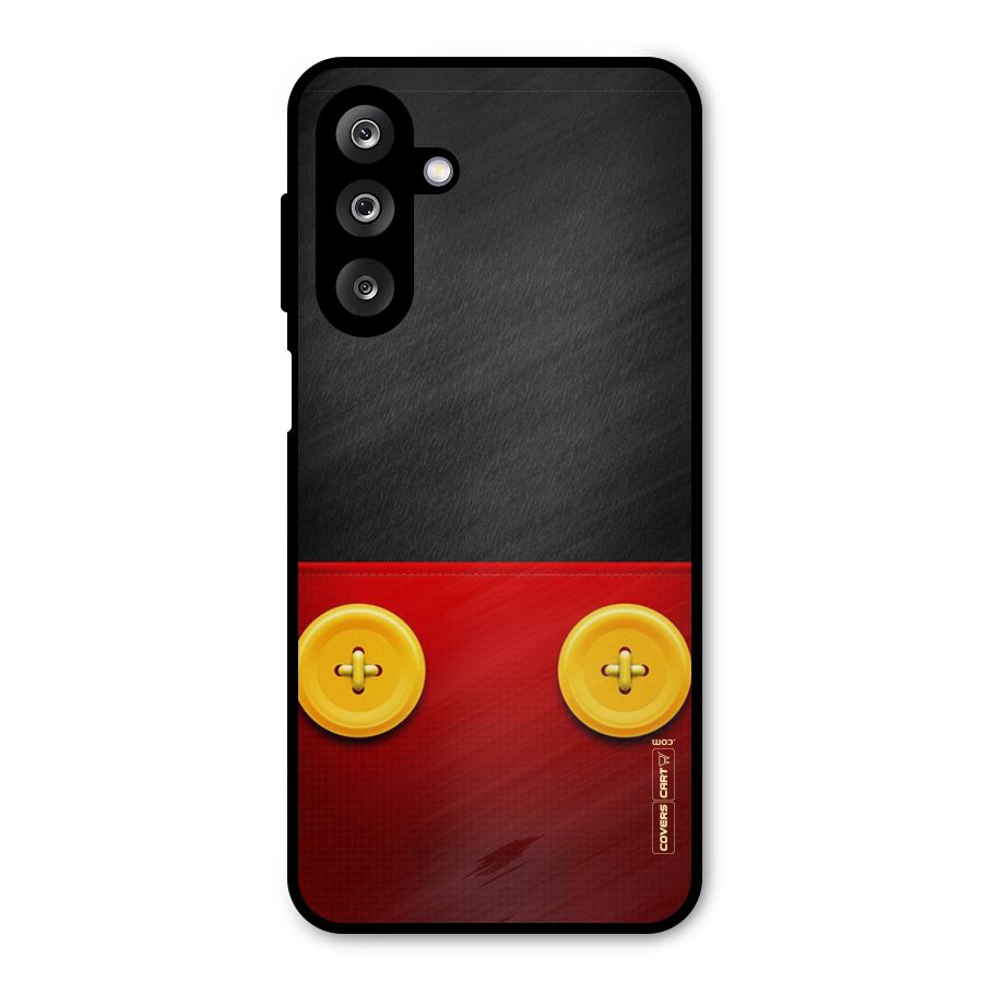 Yellow Button Metal Back Case for Galaxy M36