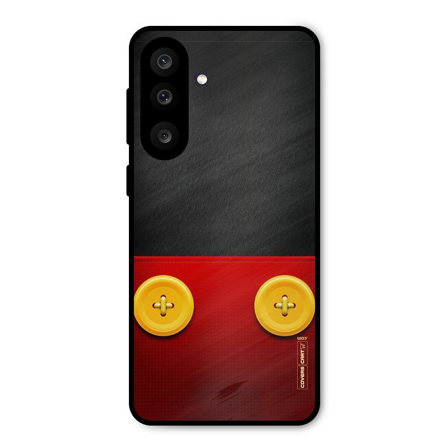 Yellow Button Metal Back Case for Galaxy M56