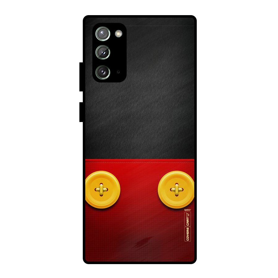 Yellow Button Metal Back Case for Galaxy Note 20