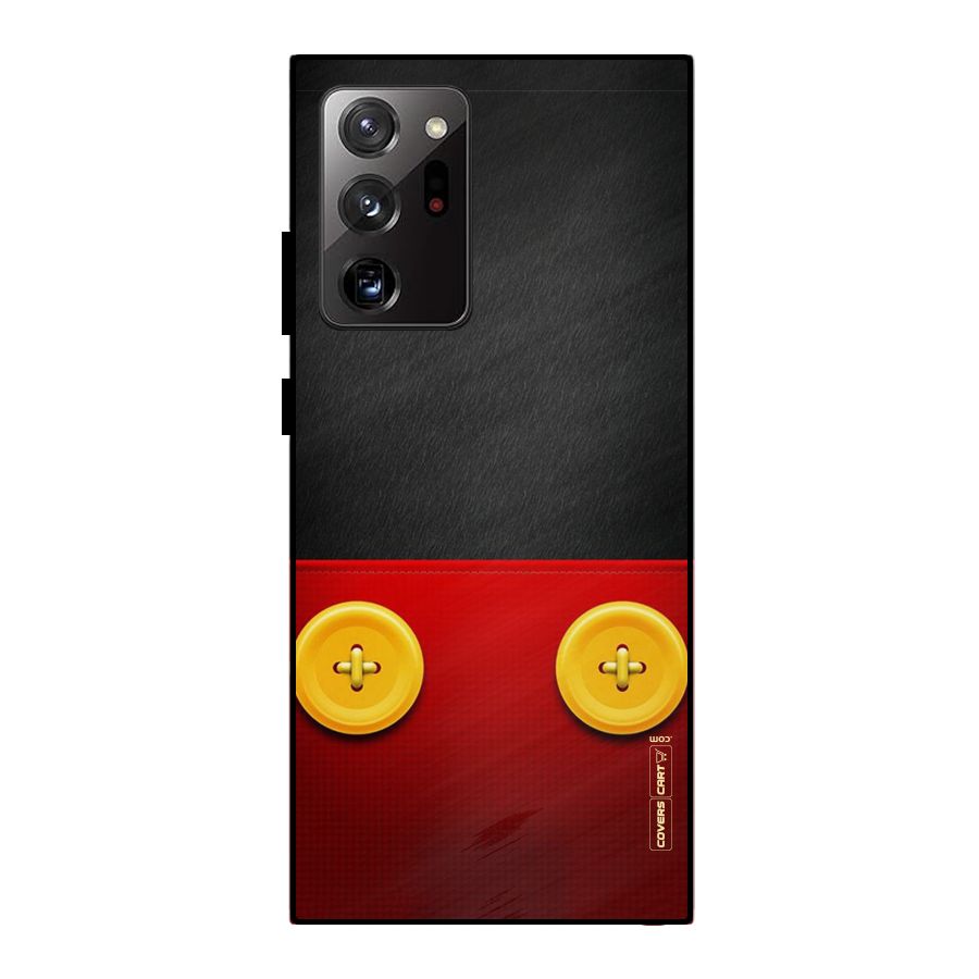 Yellow Button Metal Back Case for Galaxy Note 20 Ultra