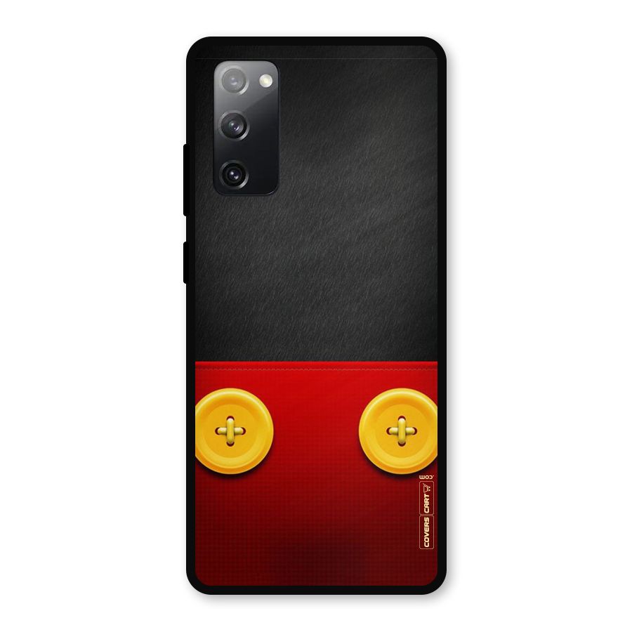Yellow Button Metal Back Case for Galaxy S20 FE 5G