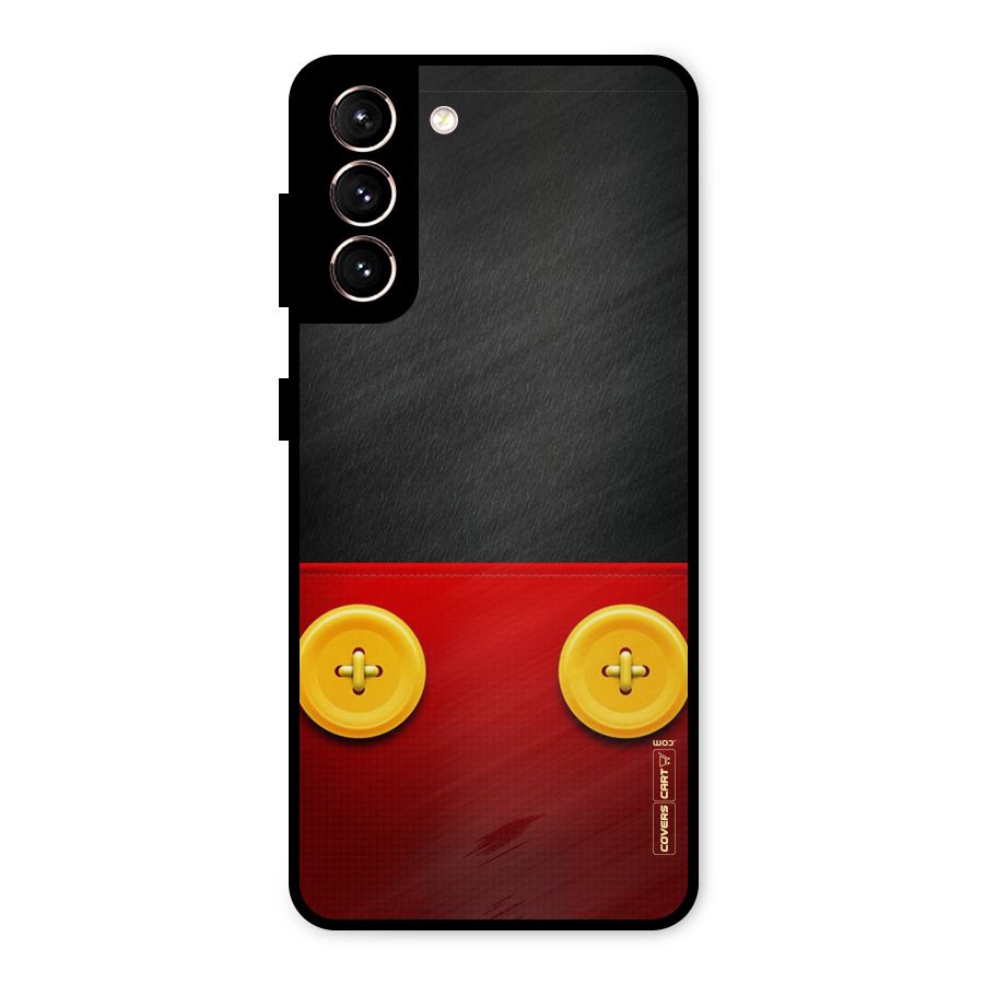 Yellow Button Metal Back Case for Galaxy S21 5G