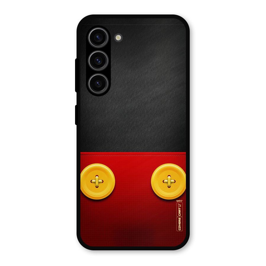Yellow Button Metal Back Case for Galaxy S23