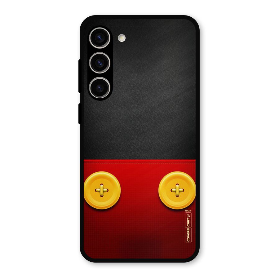Yellow Button Metal Back Case for Galaxy S23 Plus