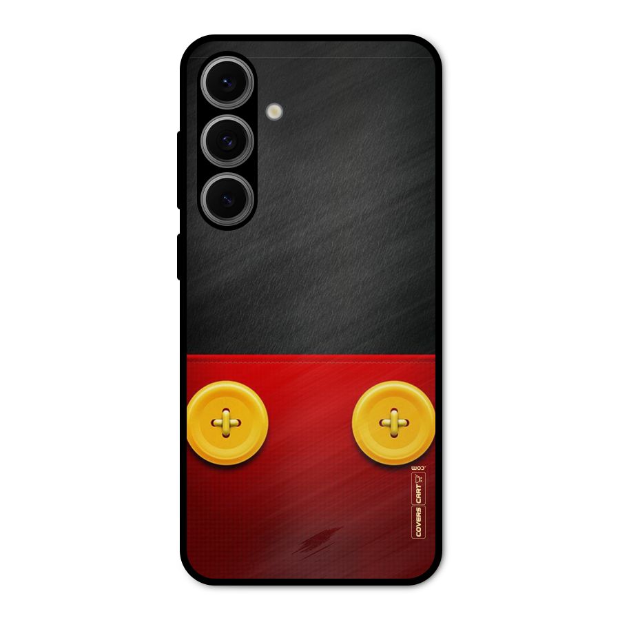 Yellow Button Metal Back Case for Galaxy S24 FE