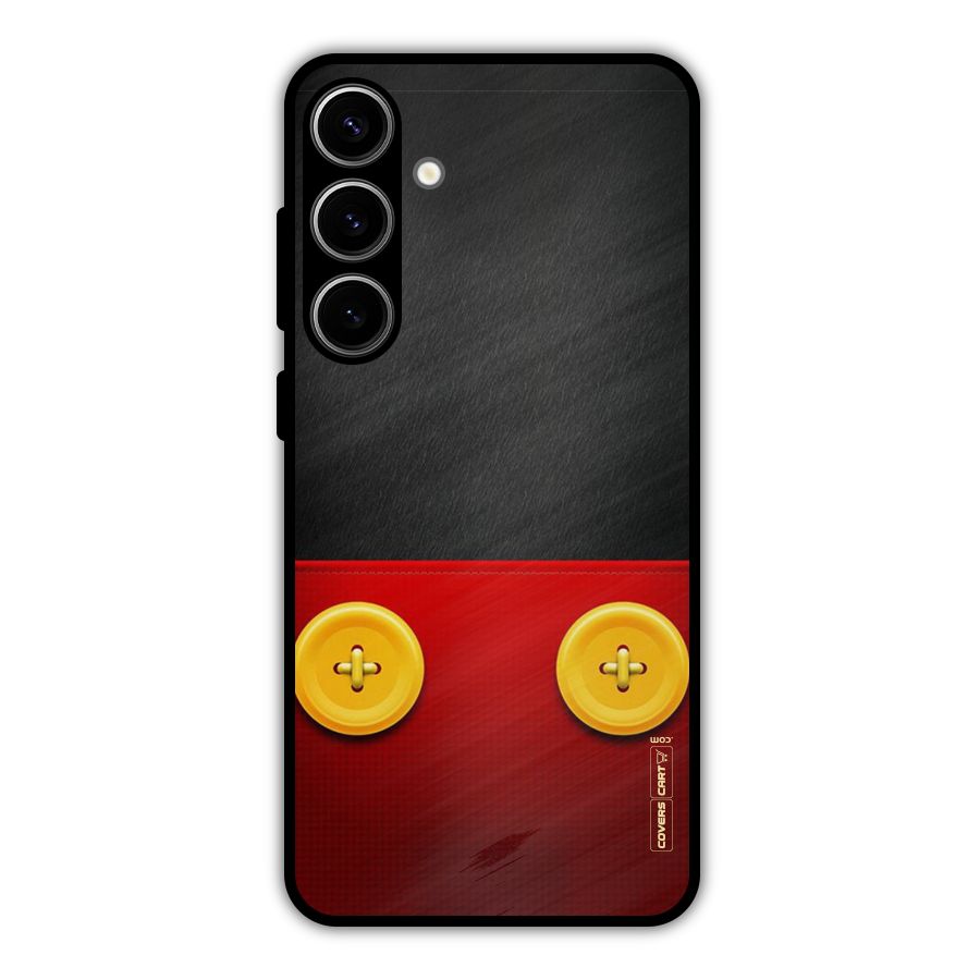 Yellow Button Metal Back Case for Galaxy S24 Plus