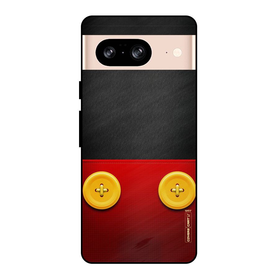Yellow Button Metal Back Case for Google Pixel 8