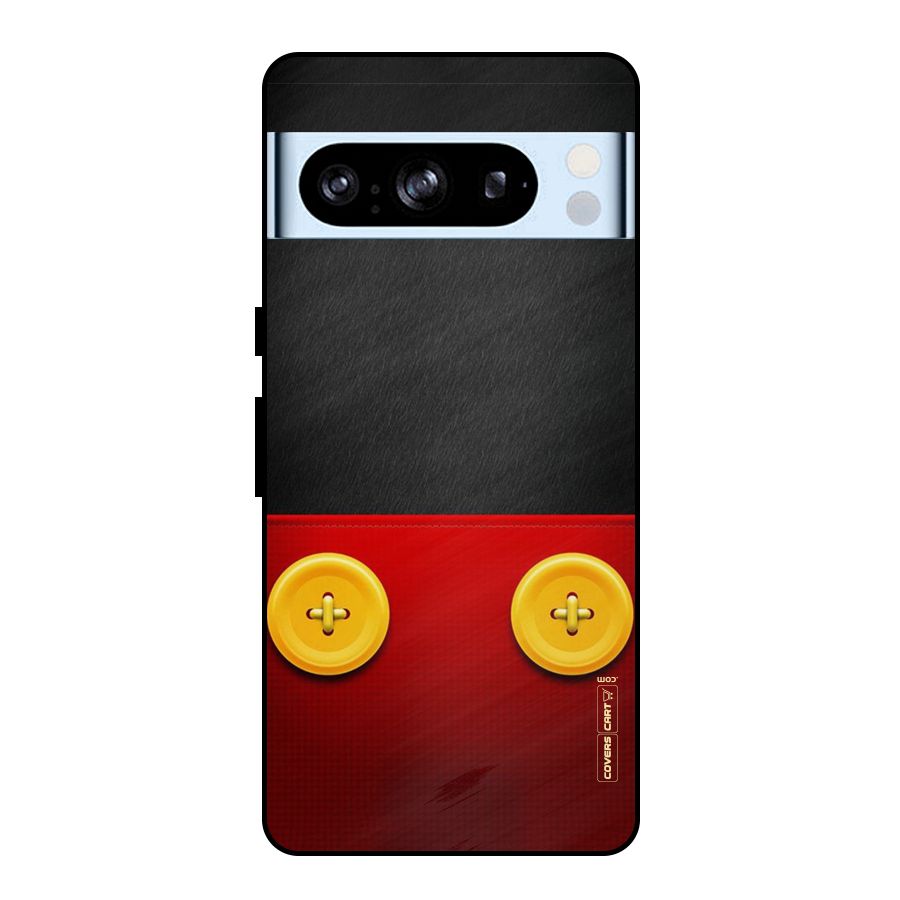 Yellow Button Metal Back Case for Google Pixel 8 Pro