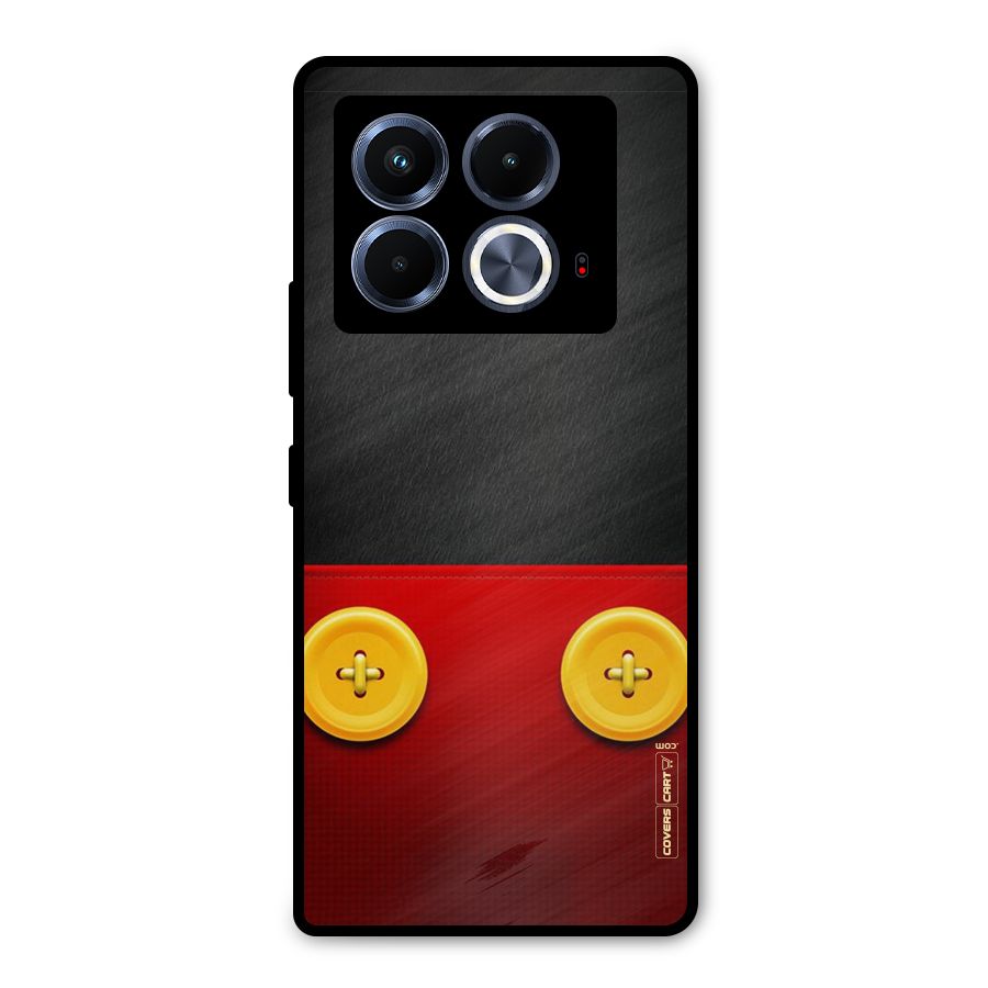 Yellow Button Metal Back Case for Infinix Note 40 5G