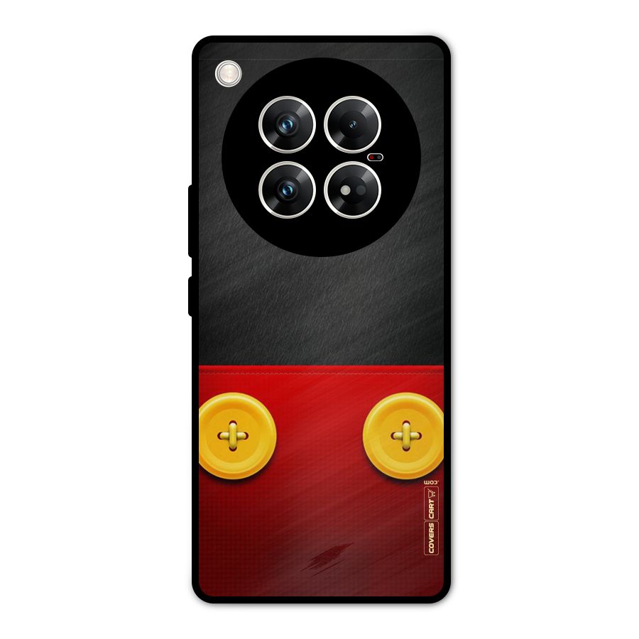 Yellow Button Metal Back Case for Infinix Zero 40 5G