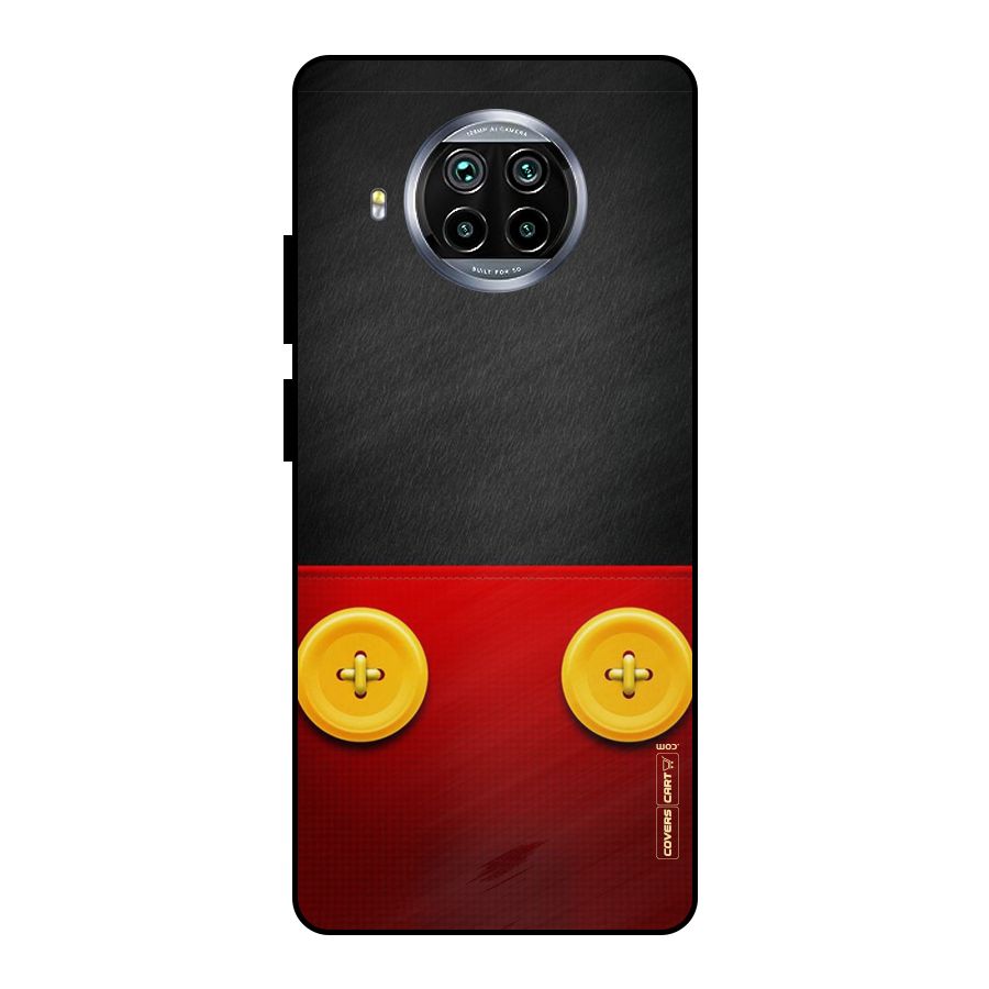 Yellow Button Metal Back Case for Mi 10i