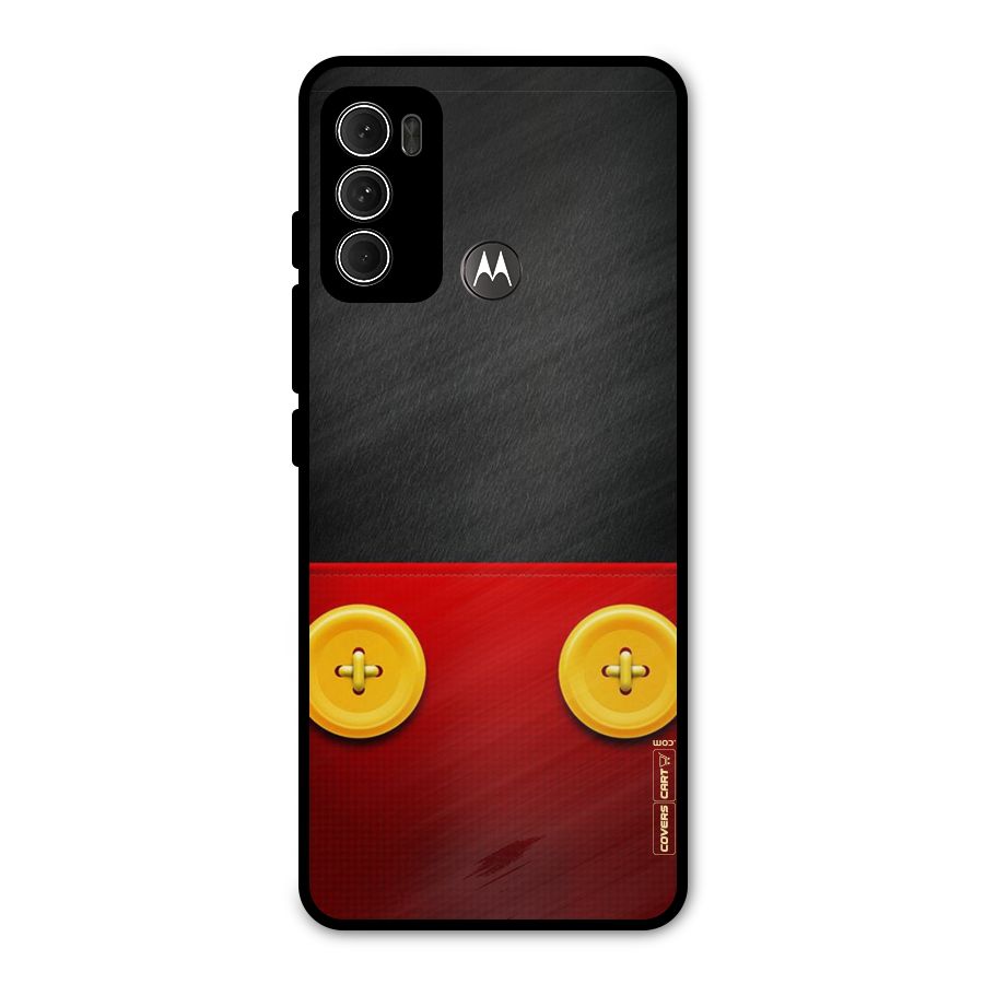Yellow Button Metal Back Case for Moto G60