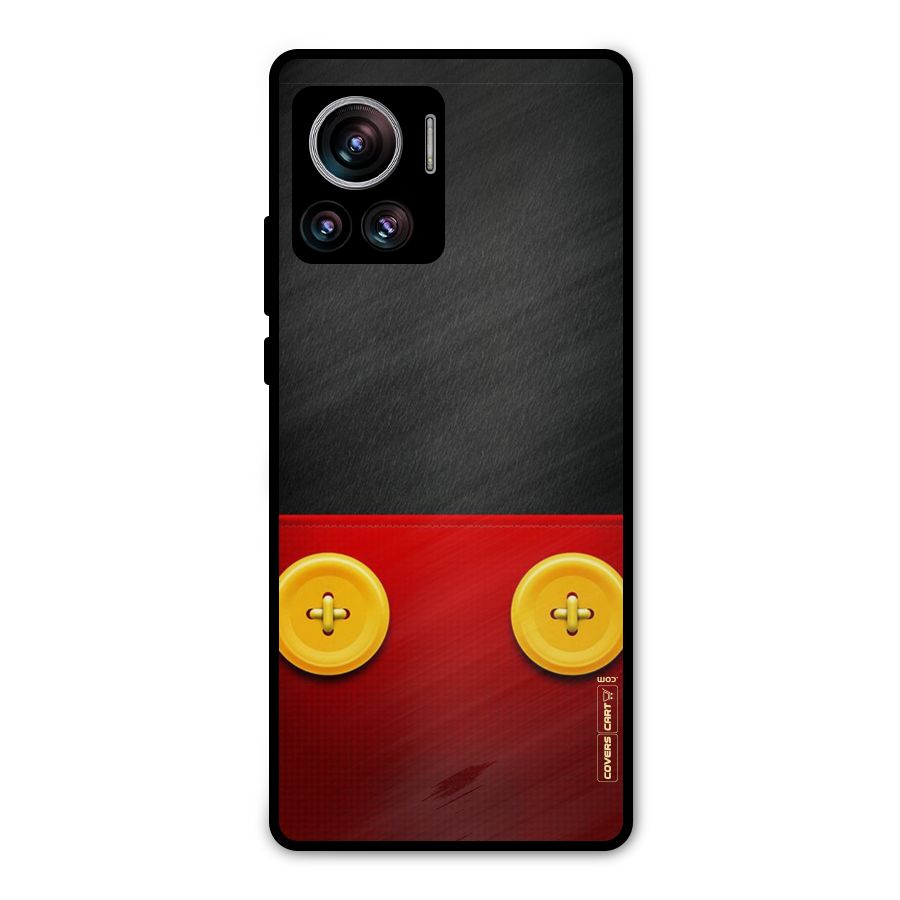 Yellow Button Metal Back Case for Motorola Edge 30 Ultra