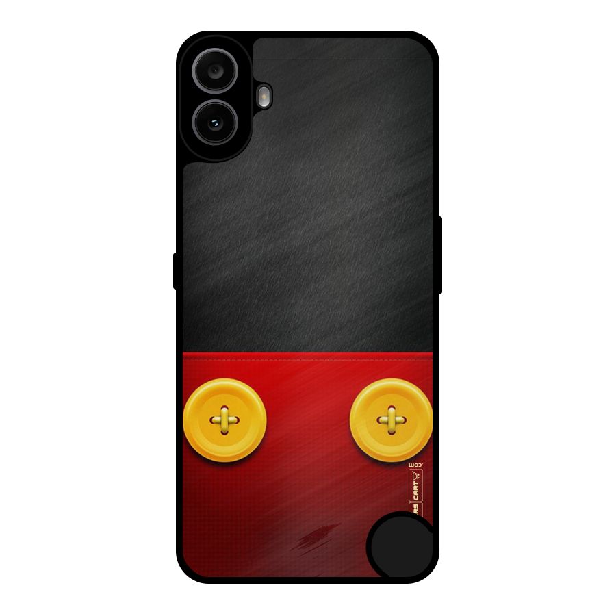 Yellow Button Metal Back Case for Nothing CMF Phone 1