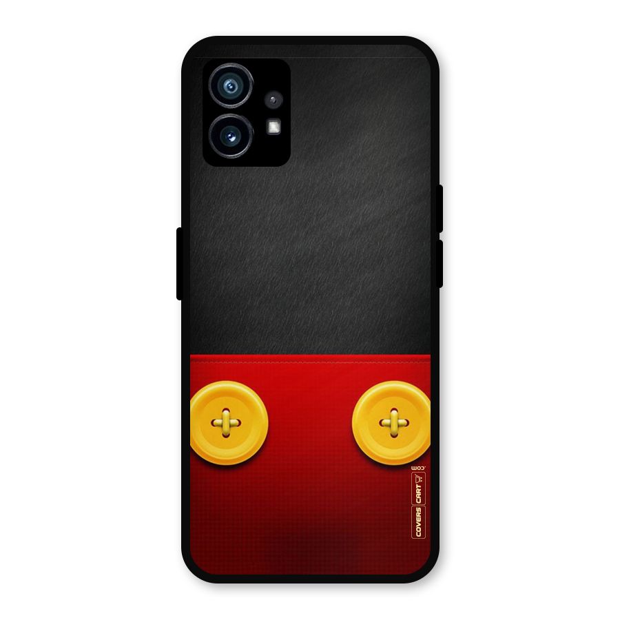 Yellow Button Metal Back Case for Nothing Phone 1
