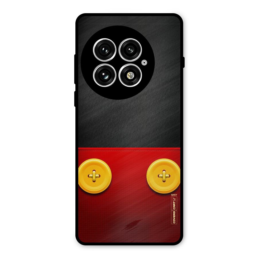 Yellow Button Metal Back Case for OnePlus 13