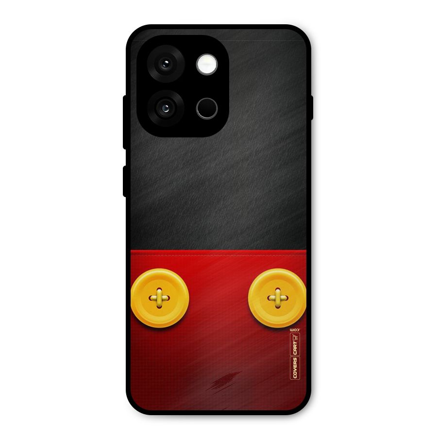 Yellow Button Metal Back Case for OnePlus 13s
