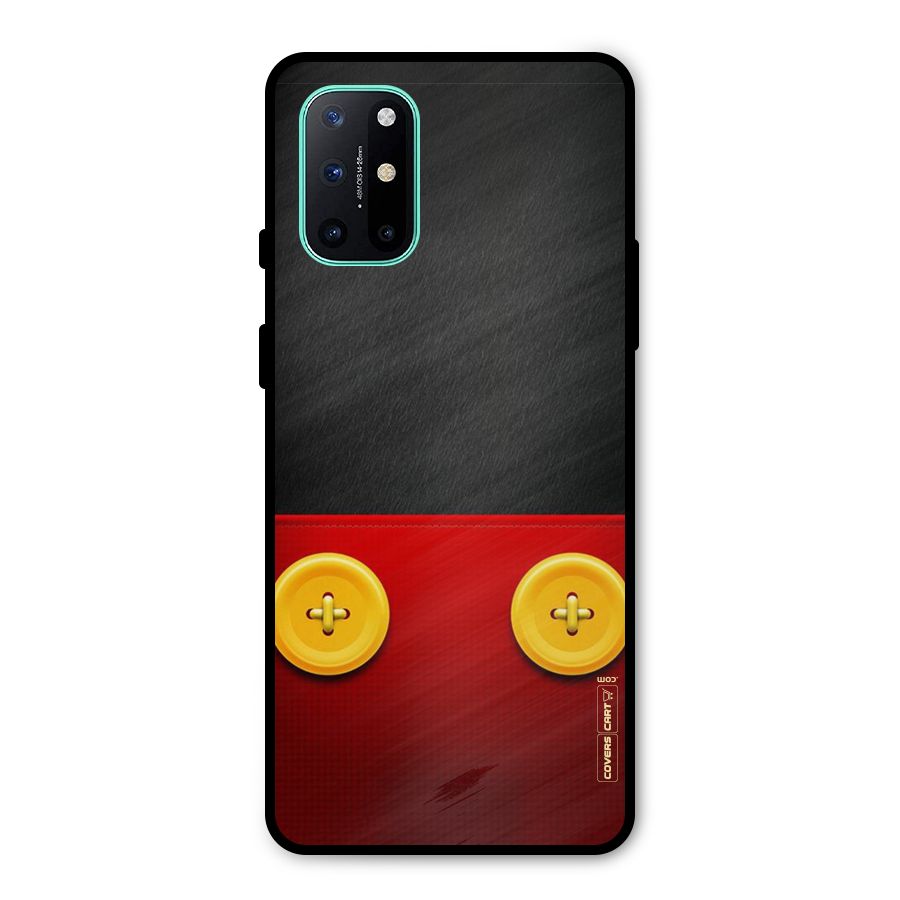 Yellow Button Metal Back Case for OnePlus 8T