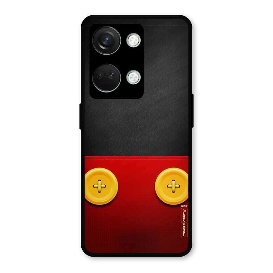 Yellow Button Metal Back Case for OnePlus Nord 3
