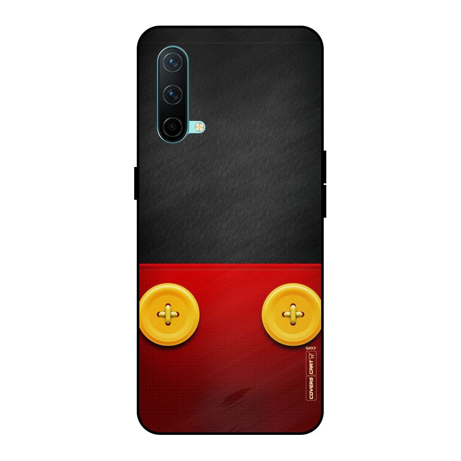 Yellow Button Metal Back Case for OnePlus Nord CE 5G
