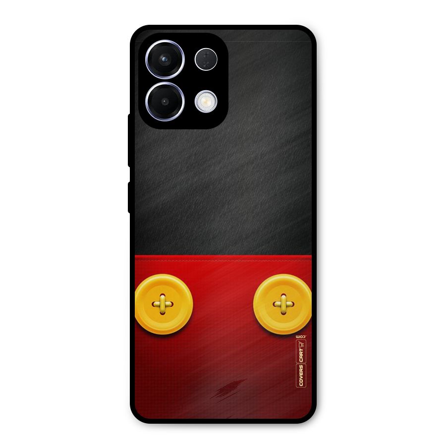 Yellow Button Metal Back Case for Oppo K13