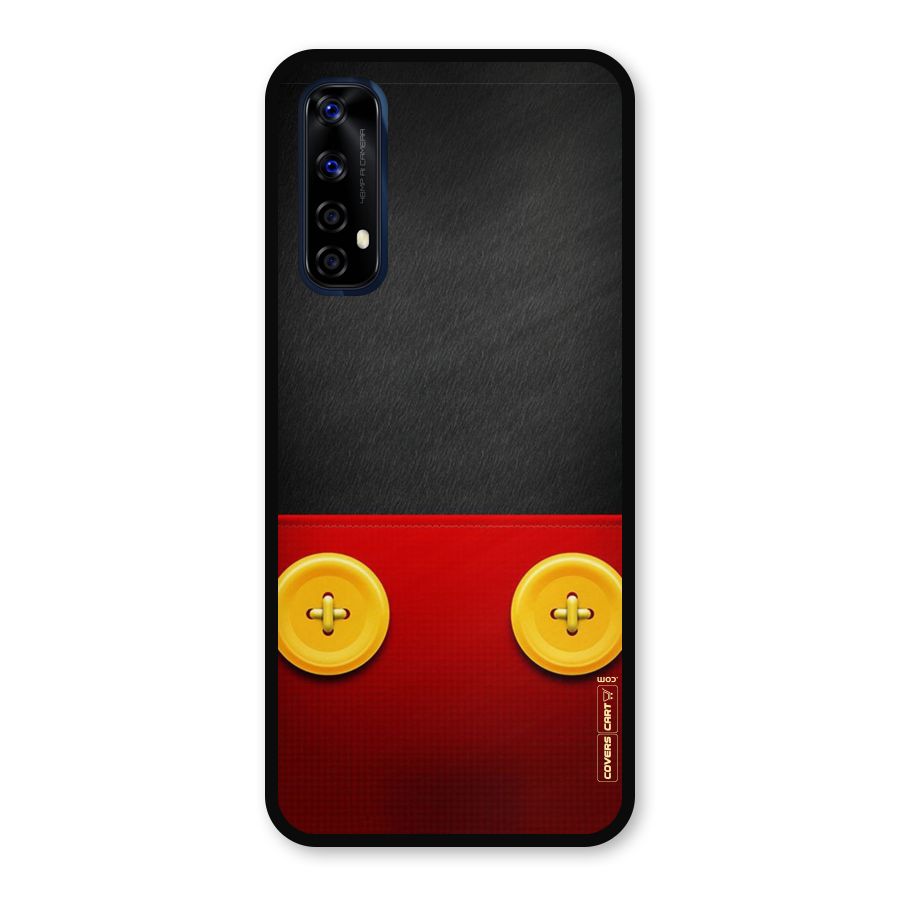 Yellow Button Metal Back Case for Realme 7