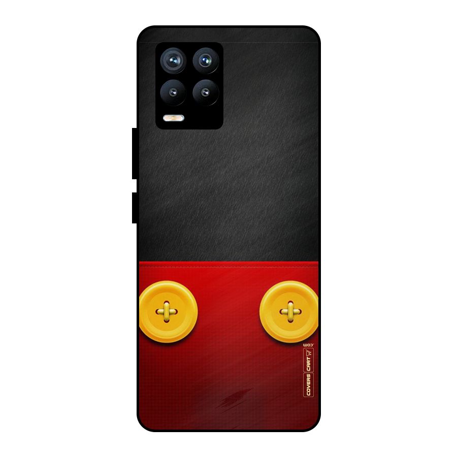 Yellow Button Metal Back Case for Realme 8 Pro