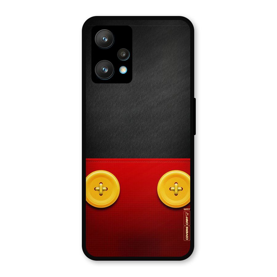 Yellow Button Metal Back Case for Realme 9 Pro Plus 5G