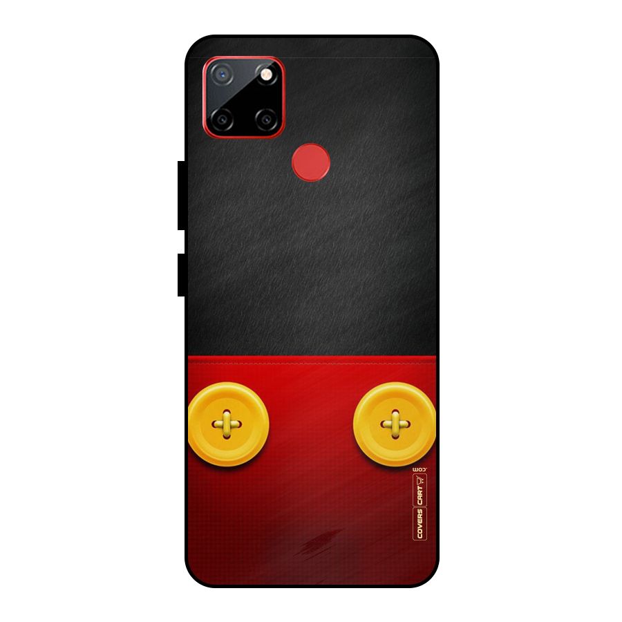 Yellow Button Metal Back Case for Realme C12