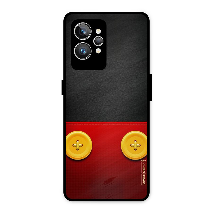 Yellow Button Metal Back Case for Realme GT2 Pro