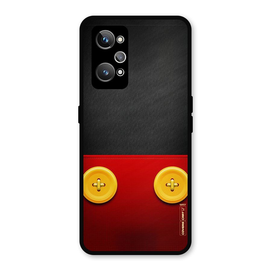 Yellow Button Metal Back Case for Realme GT Neo 3T