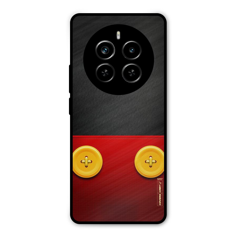 Yellow Button Metal Back Case for Realme P1 Pro