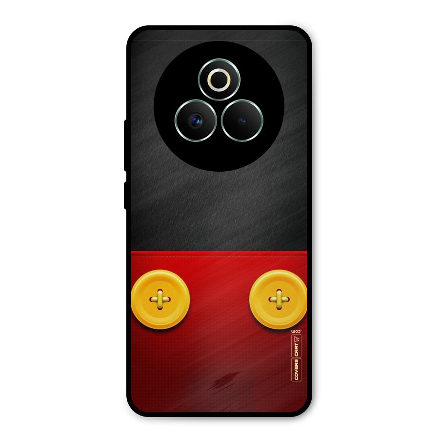 Yellow Button Metal Back Case for Realme P3 Pro