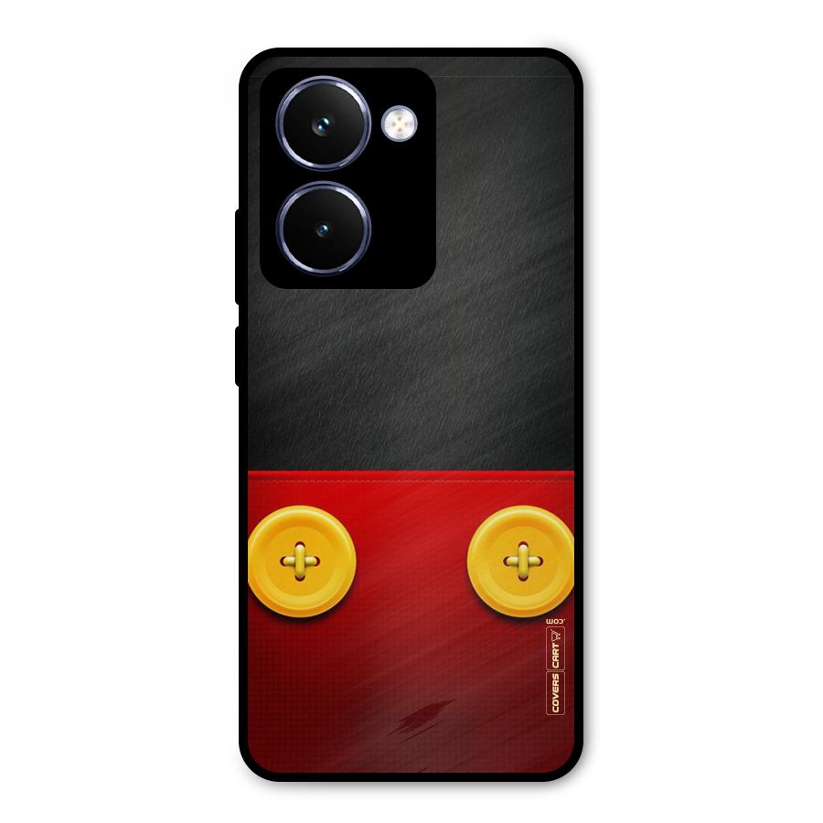 Yellow Button Metal Back Case for Realme P3 Ultra
