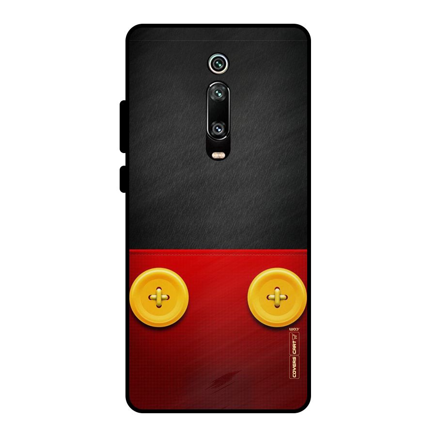 Yellow Button Metal Back Case for Redmi K20 Pro