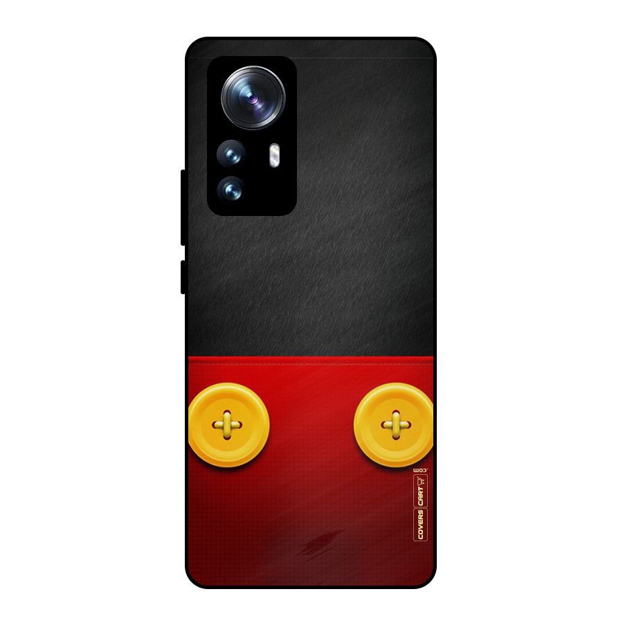 Yellow Button Metal Back Case for Xiaomi 12 Pro